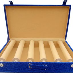 6 Rods Bangle Box High Quality Velvet Coated Vanity Box (Blue) Storage Case to store delicate bangles, Carry Jewellery Safely Vanity Box-image-70