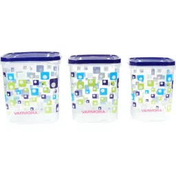 Varmora Glory Square Eclipse-Violet| Kitchen Storage Containers , Set of 3 | With Air-Tight Lid | Transparent Design | 5kg, 7kg & 10kg | BPA-Free Food-Grade Plastic-picture-21