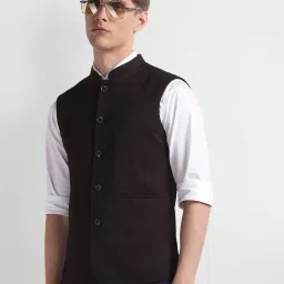 Geometric Print Men Waistcoat-picture-4