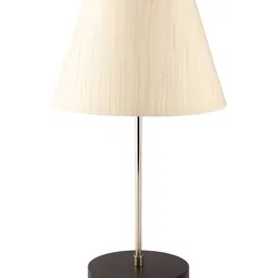 BTR CRAFTS Cream & Black 2 Pieces Textured Frustum Table Lamp With Adjustable Cord image 2