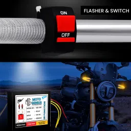 moto genius Front, Rear Flasher Indicator Light for Universal For Bike image 3