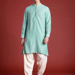 Men Polyester Kurta Dhoti Pant Set-image-39