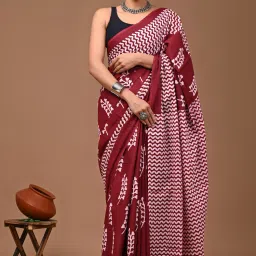 Printed Ikkat Pure Cotton Saree-25