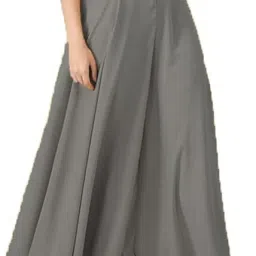 Women Regular Fit Grey Georgette Trousers-image-38