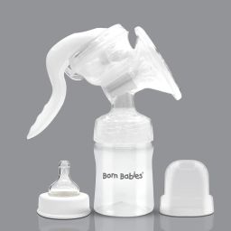 Natural Manual Breast Pump ,BPA Free,Anti-Colic Nipple,Container Cap - White- Manual-image-37