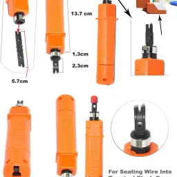 BALRAMA HT-314B Impact Punch Down Tool with 110 Blade & Adjustable Spring for Seating Wire Into Terminal Cable Insertion Termination Tool for Networking Professionals RJ45 RJ11 cat5e cat6 Network Interface Card image 3
