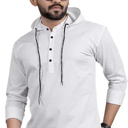 Men Washed Cotton Blend Straight Kurta-image-76