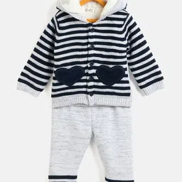JWAAQ Unisex Kids Striped Shirt with Trousers-image-80