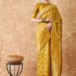 Sangria Woven Design Saree With Blouse Piece-image-96