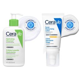 CeraVe Hydrating Facewash & AM Moisturizing Lotion with SPF 30 Combo - Morning Regime-21