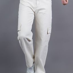 Moda Rapido Men Classic Straight Fit Mid-Rise Stretchable Cargo Styles Denim Jeans-image-83