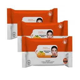Adbeni Set Of 3 Refreshing Facial Wipes- 25 Wipes Each-99
