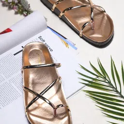 Try Me Women Printed Open Toe Flats-22