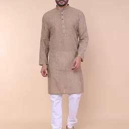 W & G Men Regular Pure Cotton Kurta with Churidar-image-32