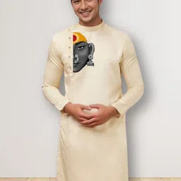 PulseIQ Men Ethnic Motifs Printed Straight Kurta-image-99