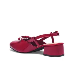 Street Style Store PU Block Mules with Bows image 2