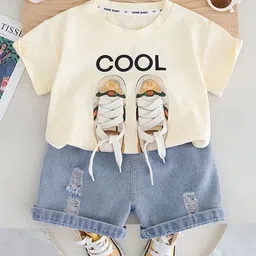 StyleCast x Revolte Boys Graphic Printed Pure Cotton T-shirt With Shorts-45
