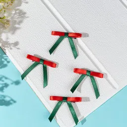 Arendelle Christmas Set of 4 Satin Silk Mini Hairpin Bow-14