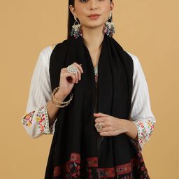 La Vastraa Floral Woven Design Shawl-image-18