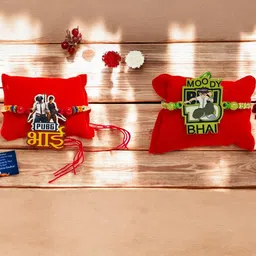 PUBG n BEN TEN Wood Rakhi Greeting card n Roli-image-83