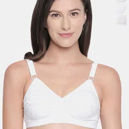 Bodycare Pack of 3 Floral Full Coverage Anti Bacterial Cotton Lightly Padded T-Shirt Bra-picture-11