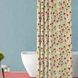ArtzFolio Green & Pink Printed Waterproof Shower Curtain-picture-56