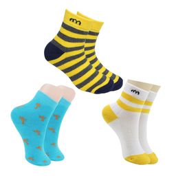 BAESD Kids Pack Of 3 Patterned  Cotton Ankle-Length Socks-48