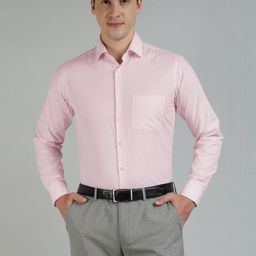 Richlook Men Classic Slim Fit Solid Spread Collar Cotton Formal Shirt-image-100