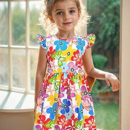 YK Floral Print Peplum Dress-53