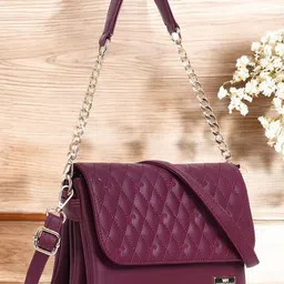 WOMEN MARKS PU Structured Sling Bag with Quilted-15