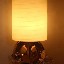 Somil Premium Designer Glass Wall / Night Lamp Elegant & Stylish Dcor Accent for Modern Interiors, color- White; Size:- 19 X 17 X 29 CM-image-94