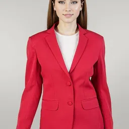 Talethread Notched Lapel Collar Single-Breasted Casual Blazer-picture-5