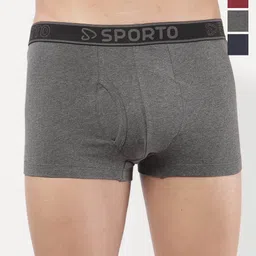 Sporto by Macho Pack Of 4 Combed Cotton Short Trunks Sprto_M1022-A1-CH1-M1-N1-S-picture-6