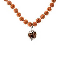 Divine souvenirs Unisex Silver-Plated Rudraksh Beaded Minimal Chain-26