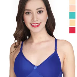 Liigne Pack Of 6 Solid Full Coverage Non Padded Bra-picture-10