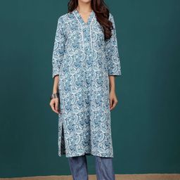Varanga Women Paisley Printed Indie Prints Kurta-picture-51