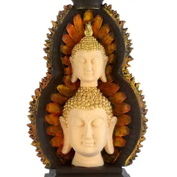 Aura Brown & Beige Lord Buddha Idol Showpiece-image-22