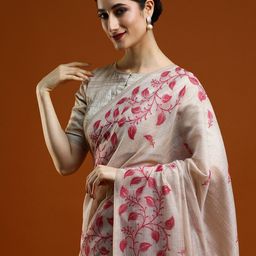 Mitera Floral Chanderi Saree-image-22
