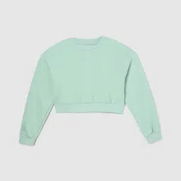 Max Girls Solid Cotton Pullover Sweatshirt-image-17