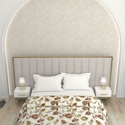 Pure Decor Brown & White Floral Printed Microfiber AC Room 233 GSM Double Bed Comforter-16