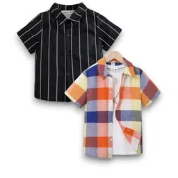 LUVITUS Boys Pack of 2 Multi Stripes Printed Casual Shirt-picture-16