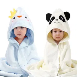 Butterthief Blue Infants 2 Pieces Butterthief Printed 210 GSM Bath Towels-26