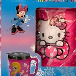 deedecorwave Kids Pink Cute Cartoon Design Printed Stainless Steel Matte Mug 250 ml-4