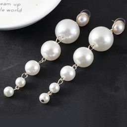 ZURIKRISHA Pearls Beaded Spherical Drop Earrings-15