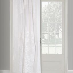 Fabindia Asta White Floral Design Applique Cotton Door Curtain-image-97
