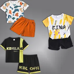 BAESD Unisex Kids Printed T-shirt with Shorts-image-75