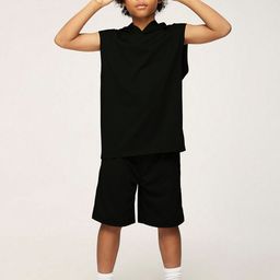 LOCAVESTIR Boys Sleevless Hood T-shirt With Shorts-36