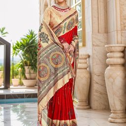 Anouk Rustic Ethnic Motifs Saree image 2