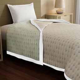 Boutique Living India Beige & Grey Geometric Single Bed Dohar-image-7