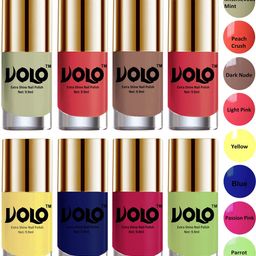 VOLO Set Of 8 New Look Extra Lasting Nail Polish - 9.9 ml Each - Combo-No-07-14